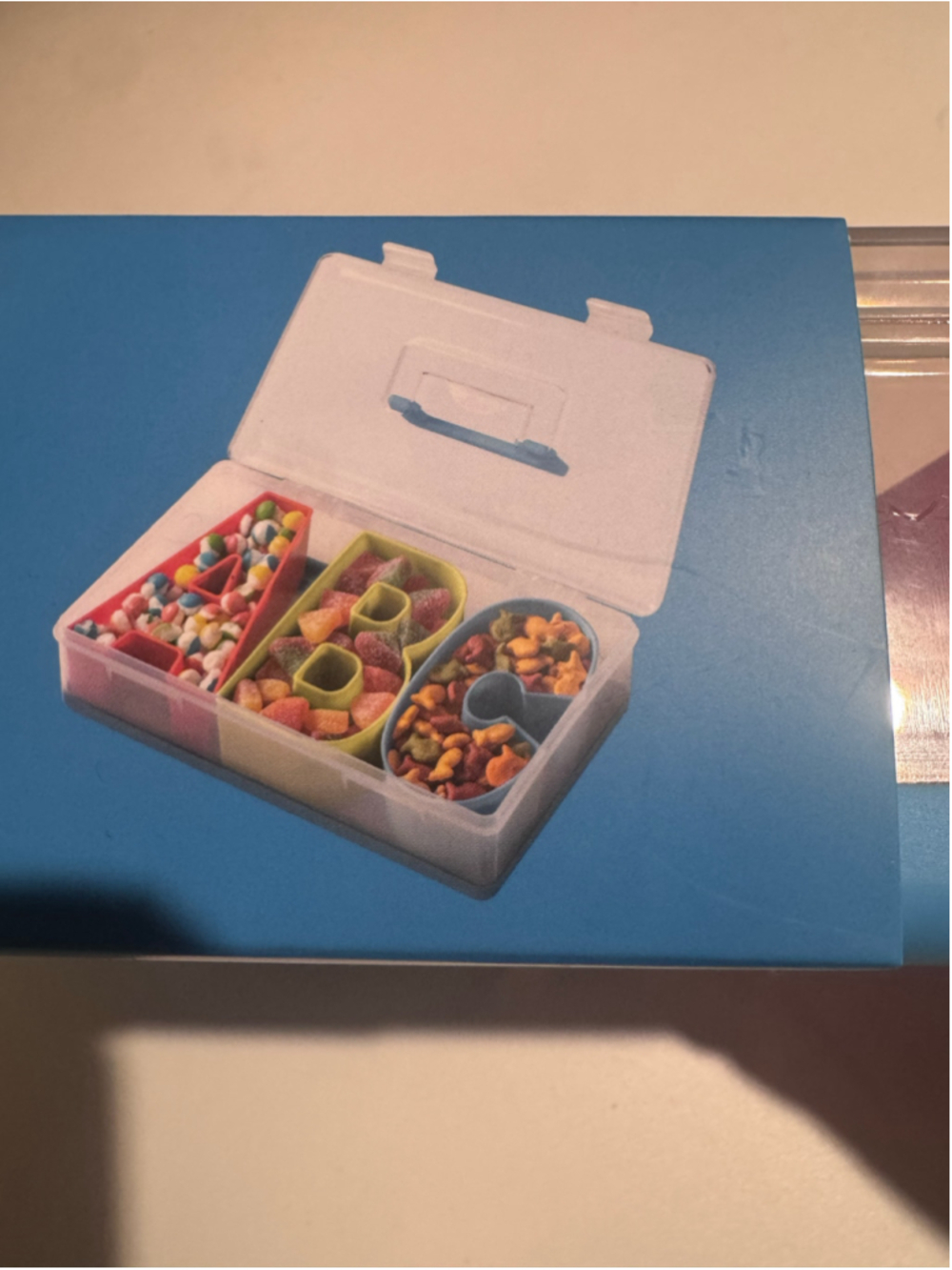 Cook With Color ABC Snack Box Food Storage Container One Size Blue Red - Picture 2 of 6